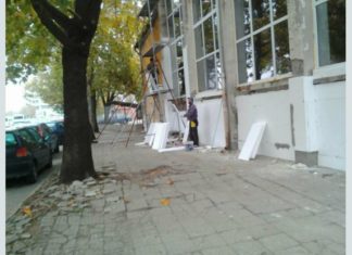 Ремонтът на залата на стадион „Тодор Диев“ върви с усилени темпове