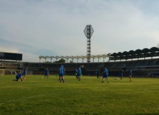 Спартак тренира в пълен състав на стадион „Пловдив“ преди утрешния бараж