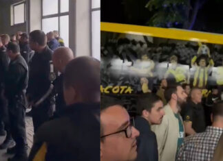 Час след мача: Бултраси са блокирали изхода на Колежа! СНИМКИ и ВИДЕО