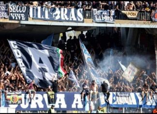 СНИМКА: Ултраси на Локо Пд подкрепиха Наполи при разгромна победа