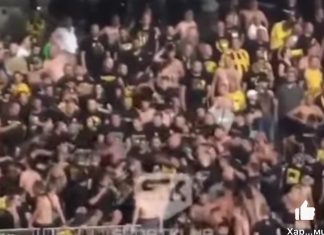 Неприятни сцени в сектора на Бултрасите в Словения