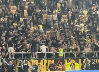Бой имаше и на трибуните, но този път не между съперници! ВИДЕО
