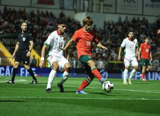 България U21 с тежка загуба от Португалия, Георги Лазаров с черен картон